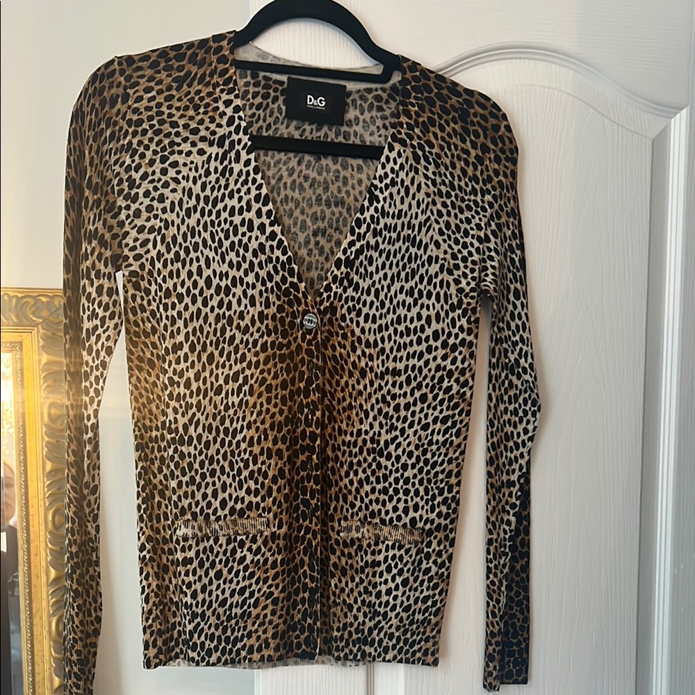 D&G Leopard Print Cardigan